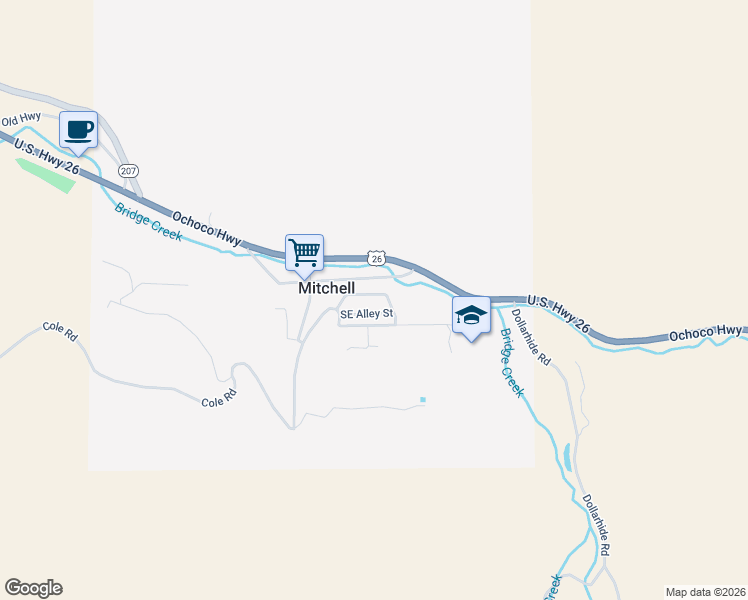 map of restaurants, bars, coffee shops, grocery stores, and more near 219 Southeast Rosenbaum Street in Mitchell