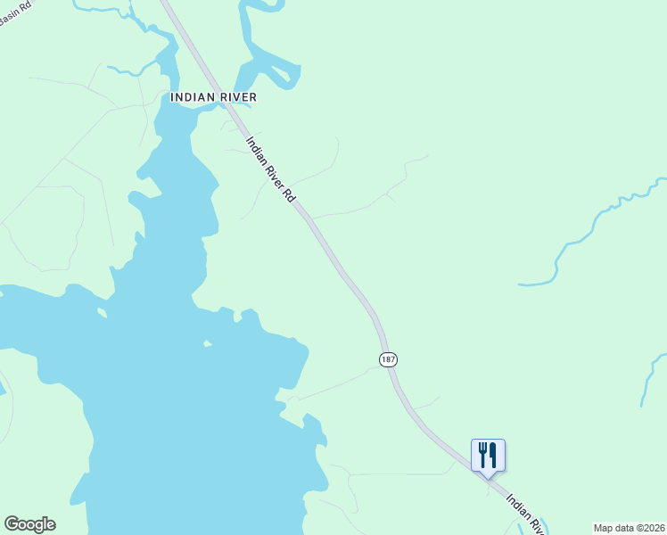 map of restaurants, bars, coffee shops, grocery stores, and more near 1533 Indian River Road in Jonesport