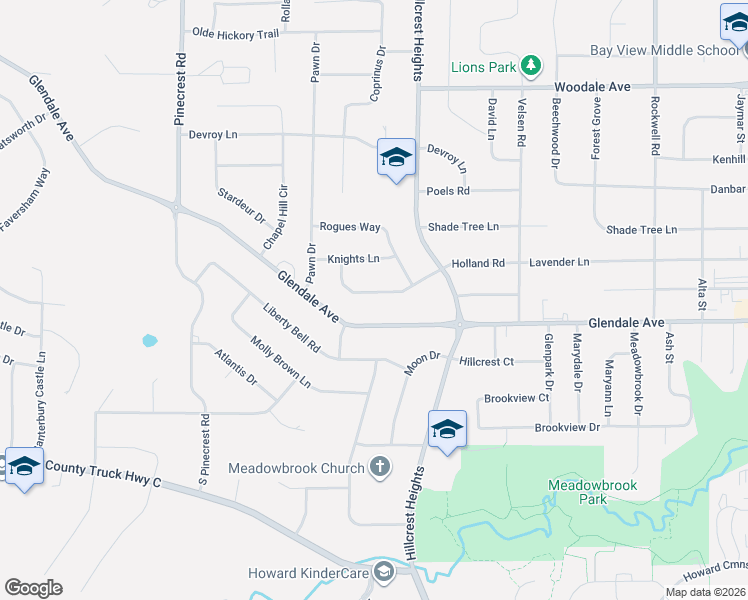 map of restaurants, bars, coffee shops, grocery stores, and more near 3039 Holland Road in Green Bay