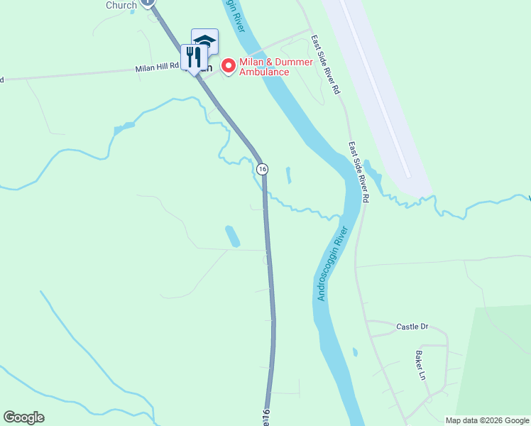 map of restaurants, bars, coffee shops, grocery stores, and more near Milan Road in Milan