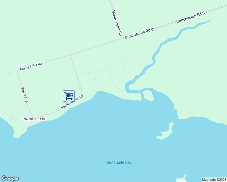map of restaurants, bars, coffee shops, grocery stores, and more near 3788 Harrys Lane in Orillia
