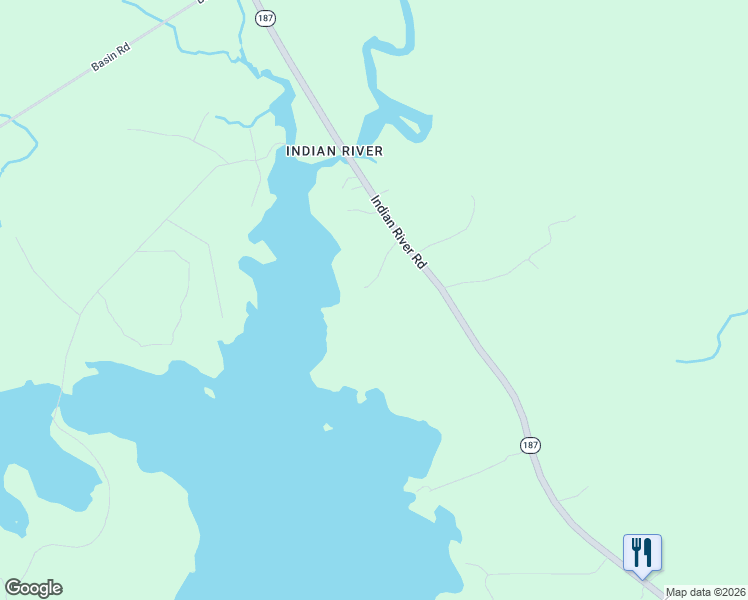 map of restaurants, bars, coffee shops, grocery stores, and more near 1533 Indian River Road in Jonesport