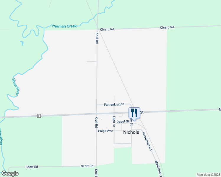 map of restaurants, bars, coffee shops, grocery stores, and more near in Nichols