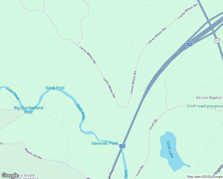 map of restaurants, bars, coffee shops, grocery stores, and more near 366 Lacey Mines Road in Chester Basin