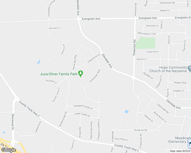 map of restaurants, bars, coffee shops, grocery stores, and more near 1039 Faversham Way in Green Bay