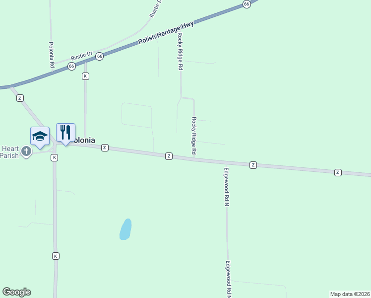 map of restaurants, bars, coffee shops, grocery stores, and more near 7640 County Road Z in Custer
