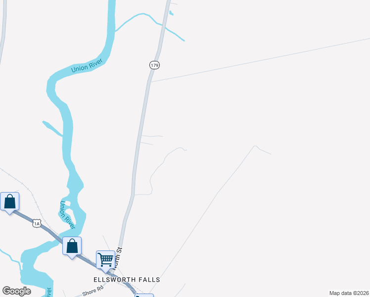 map of restaurants, bars, coffee shops, grocery stores, and more near 88 Sennett Way in Ellsworth