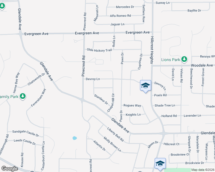 map of restaurants, bars, coffee shops, grocery stores, and more near 3187 Devroy Lane in Green Bay