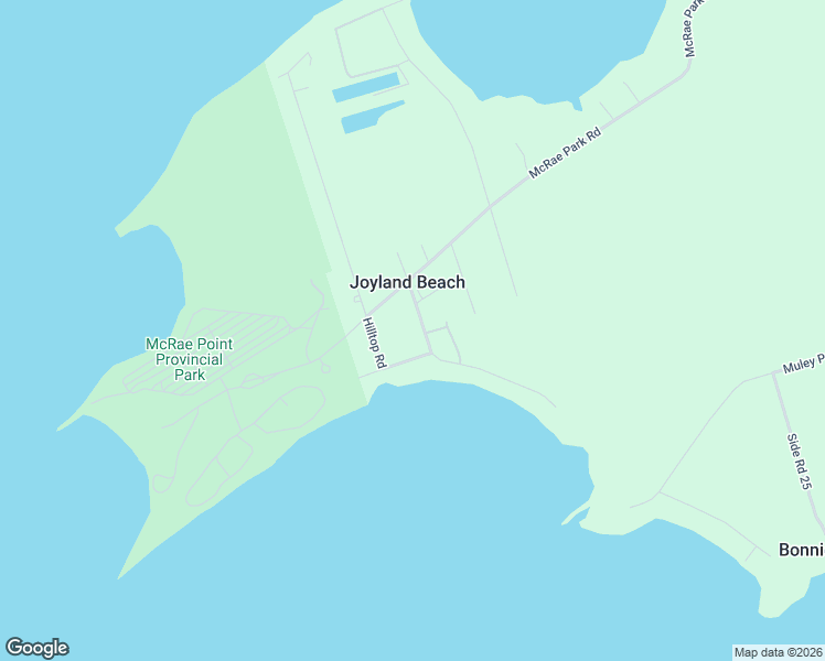 map of restaurants, bars, coffee shops, grocery stores, and more near 3958 Parkside Drive in Orillia