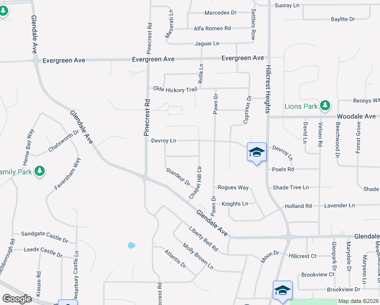 map of restaurants, bars, coffee shops, grocery stores, and more near 3187 Devroy Lane in Green Bay