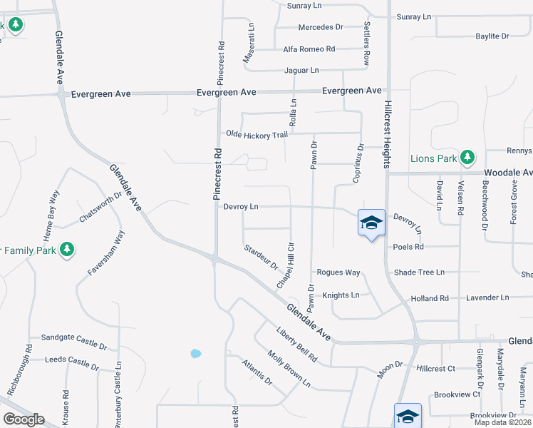 map of restaurants, bars, coffee shops, grocery stores, and more near 3187 Devroy Lane in Green Bay