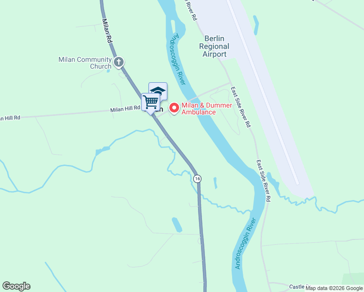 map of restaurants, bars, coffee shops, grocery stores, and more near 678 Milan Road in Milan