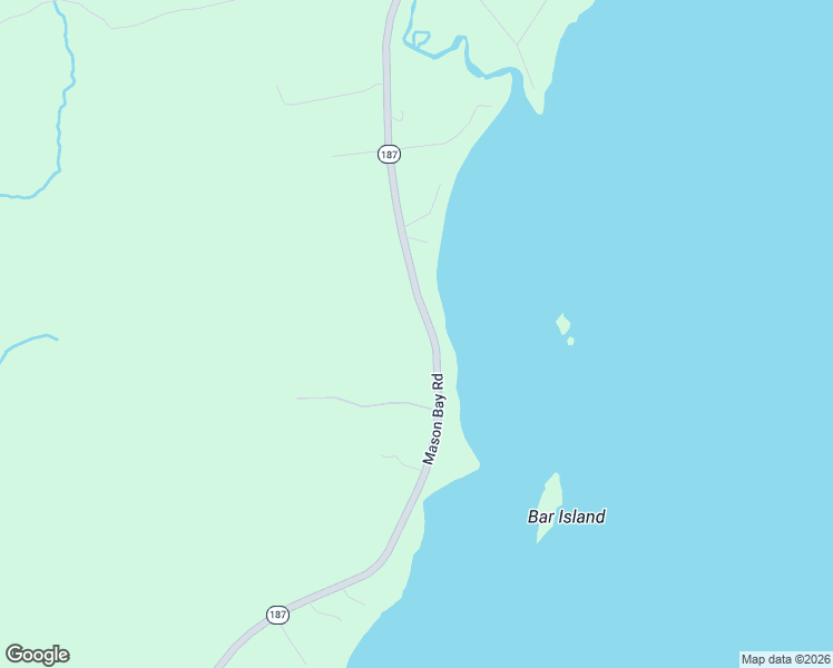 map of restaurants, bars, coffee shops, grocery stores, and more near 583 Mason Bay Road in Jonesport