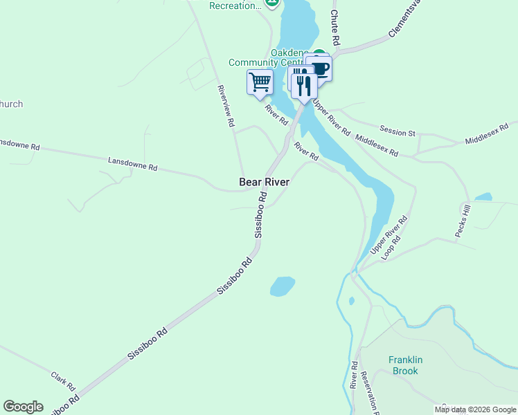 map of restaurants, bars, coffee shops, grocery stores, and more near 16 Cherry Brook Road in Bear River