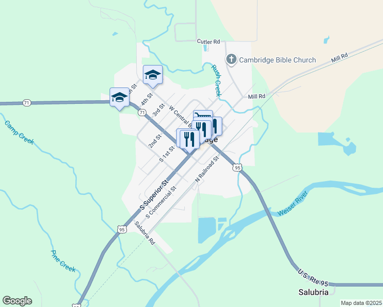 map of restaurants, bars, coffee shops, grocery stores, and more near in Cambridge