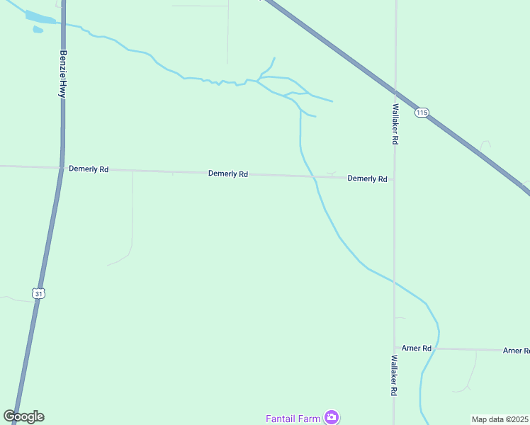 map of restaurants, bars, coffee shops, grocery stores, and more near 7395-7673 Demerly Road in Benzonia
