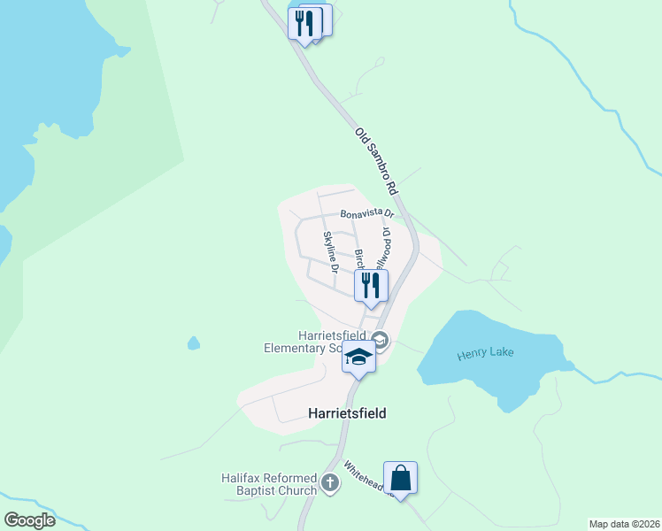 map of restaurants, bars, coffee shops, grocery stores, and more near 22 Hillside Drive in Bridgewater