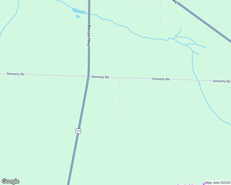 map of restaurants, bars, coffee shops, grocery stores, and more near 4000-4298 Waug Road in Benzonia