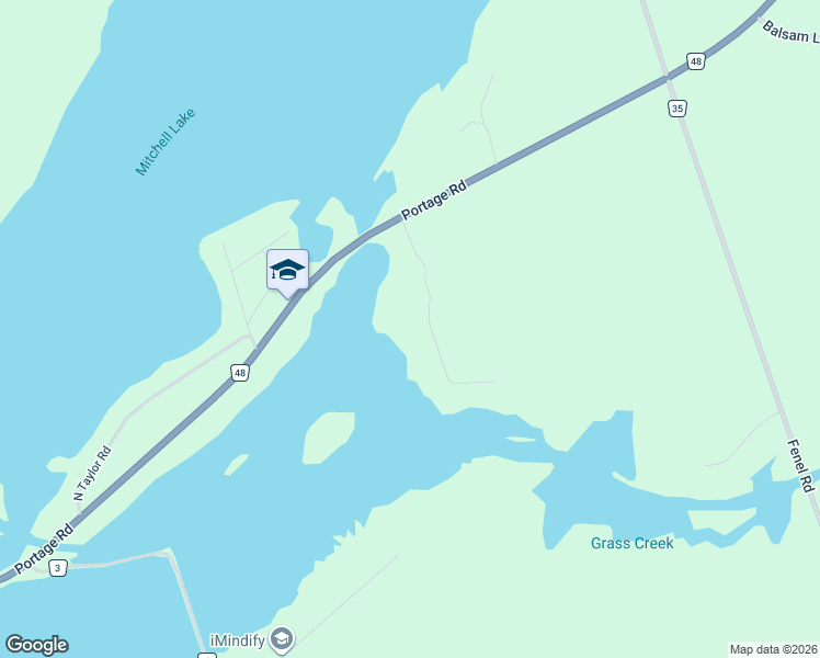 map of restaurants, bars, coffee shops, grocery stores, and more near Hargrave Road in Kirkfield