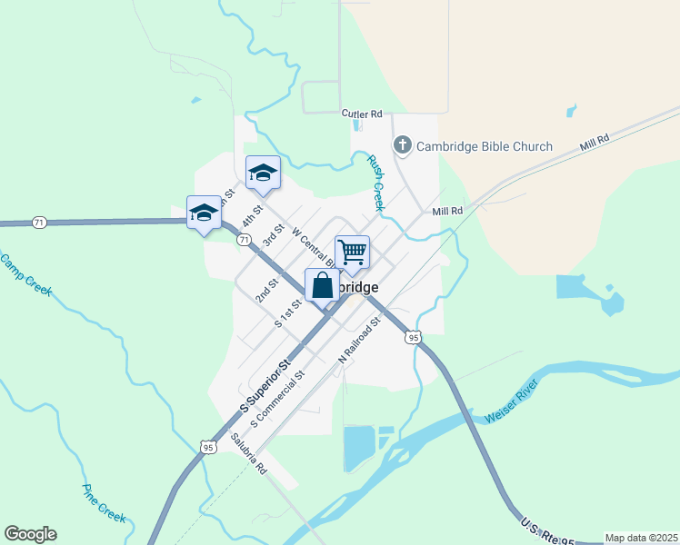 map of restaurants, bars, coffee shops, grocery stores, and more near 85 West Central Boulevard in Cambridge