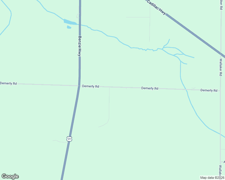 map of restaurants, bars, coffee shops, grocery stores, and more near 7000-7226 Demerly Road in Benzonia