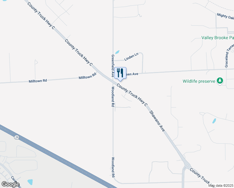 map of restaurants, bars, coffee shops, grocery stores, and more near 4054 Shawano Avenue in Green Bay