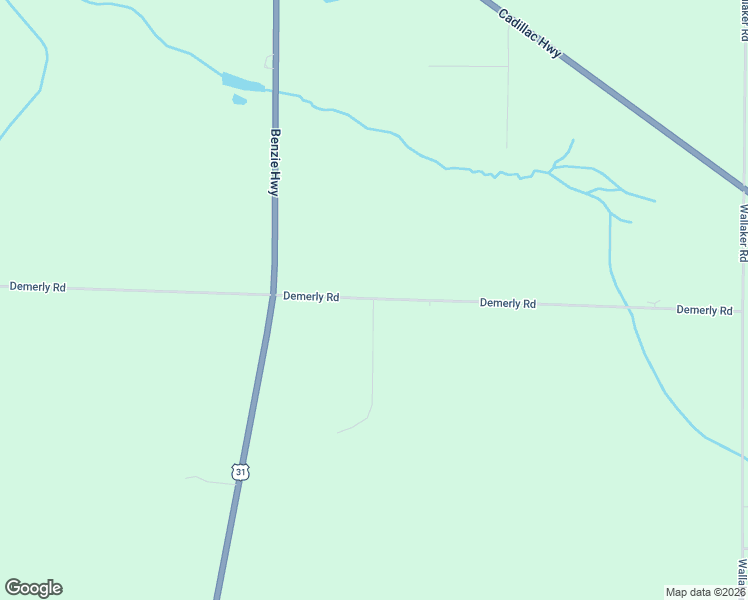 map of restaurants, bars, coffee shops, grocery stores, and more near 4000 Waug Road in Benzonia