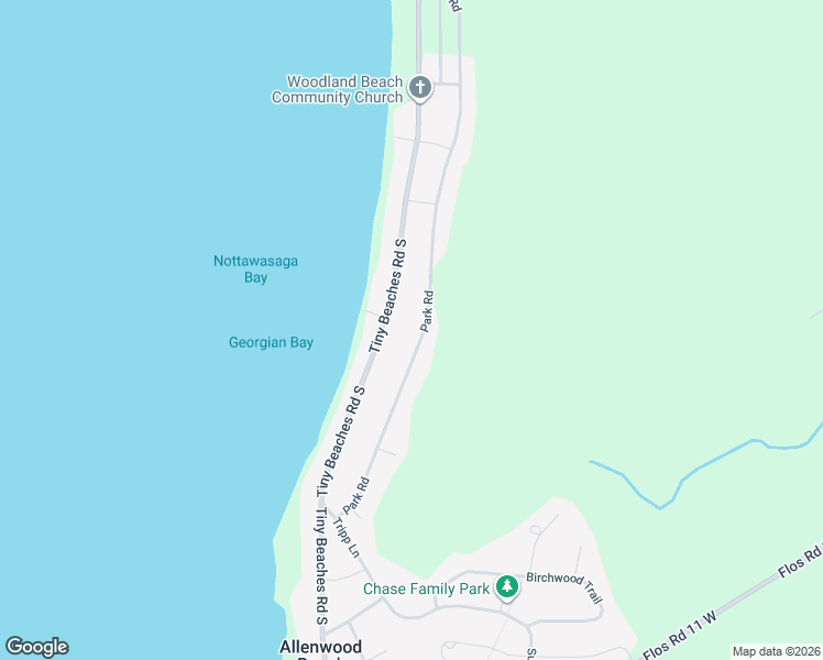 map of restaurants, bars, coffee shops, grocery stores, and more near 152 Park Road in Simcoe County