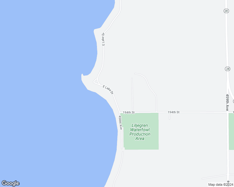 map of restaurants, bars, coffee shops, grocery stores, and more near 257-299 458th Avenue in Estelline