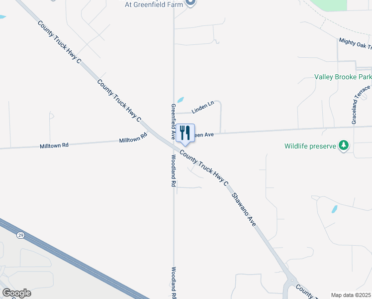 map of restaurants, bars, coffee shops, grocery stores, and more near 4054 Shawano Avenue in Green Bay