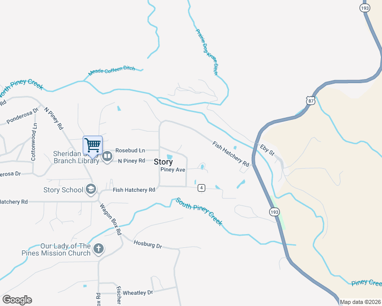 map of restaurants, bars, coffee shops, grocery stores, and more near 13 Moraine Avenue in Story