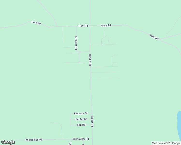 map of restaurants, bars, coffee shops, grocery stores, and more near Brodie Rd in Alcona