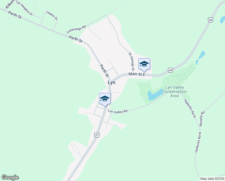 map of restaurants, bars, coffee shops, grocery stores, and more near in Lyn