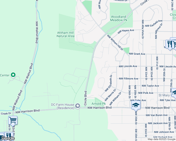 map of restaurants, bars, coffee shops, grocery stores, and more near 4190 Northwest Dale Drive in Corvallis