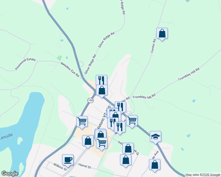 map of restaurants, bars, coffee shops, grocery stores, and more near 110 Sunset Dr in Morristown
