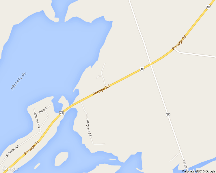 map of restaurants, bars, coffee shops, grocery stores, and more near 1403 Portage Road in Kirkfield