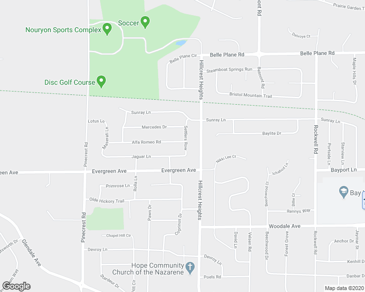 map of restaurants, bars, coffee shops, grocery stores, and more near 3043 Alfa Romeo Road in Green Bay