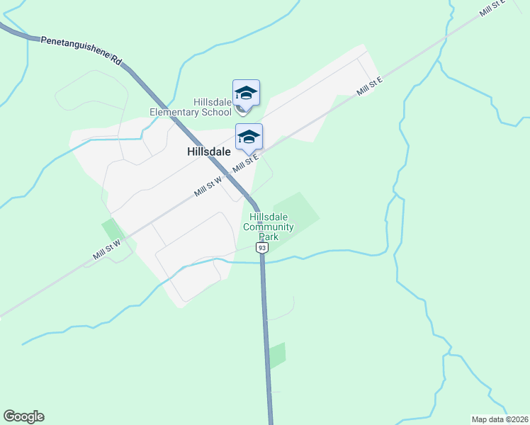 map of restaurants, bars, coffee shops, grocery stores, and more near 4527 Penetanguishene Road in Hillsdale
