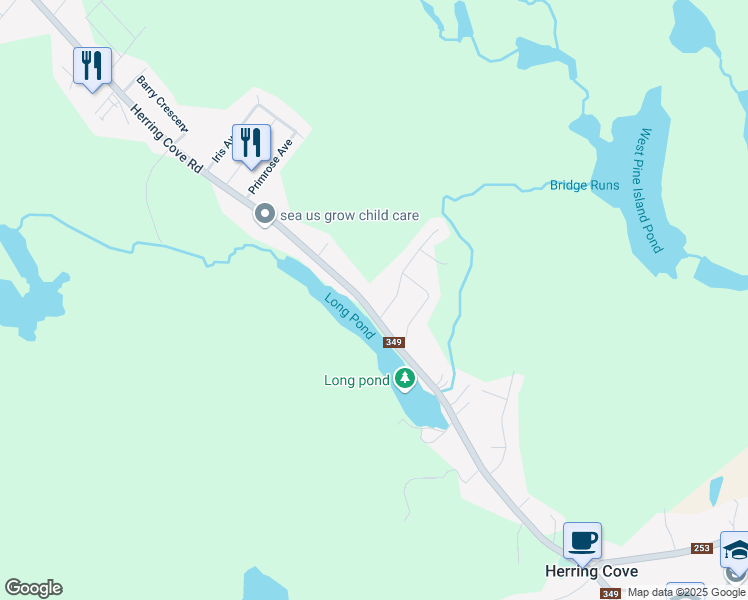 map of restaurants, bars, coffee shops, grocery stores, and more near 878 Herring Cove Road in Halifax