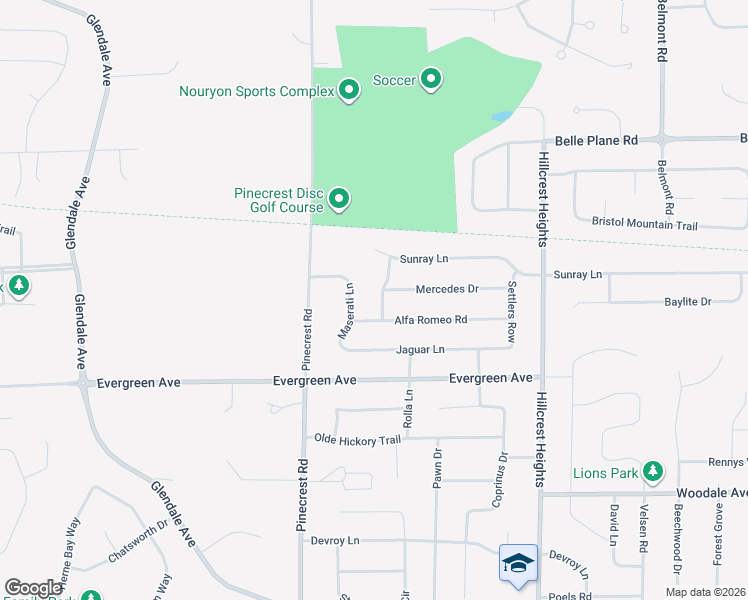 map of restaurants, bars, coffee shops, grocery stores, and more near 1357 Testarossa Trail in Green Bay
