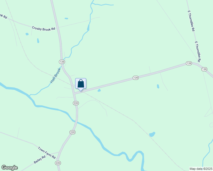 map of restaurants, bars, coffee shops, grocery stores, and more near 290 Gordon Hill Road in Thorndike
