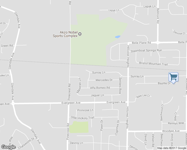 map of restaurants, bars, coffee shops, grocery stores, and more near 3155 Sunray Lane in Green Bay