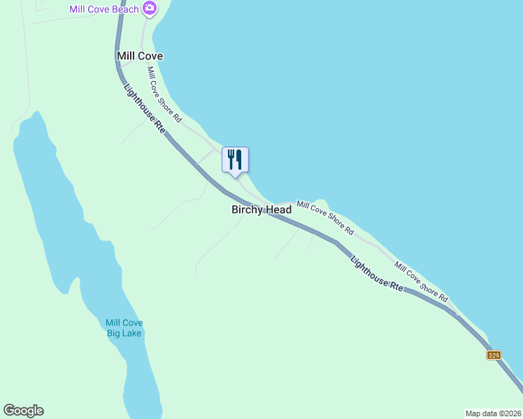 map of restaurants, bars, coffee shops, grocery stores, and more near in Birchy Head