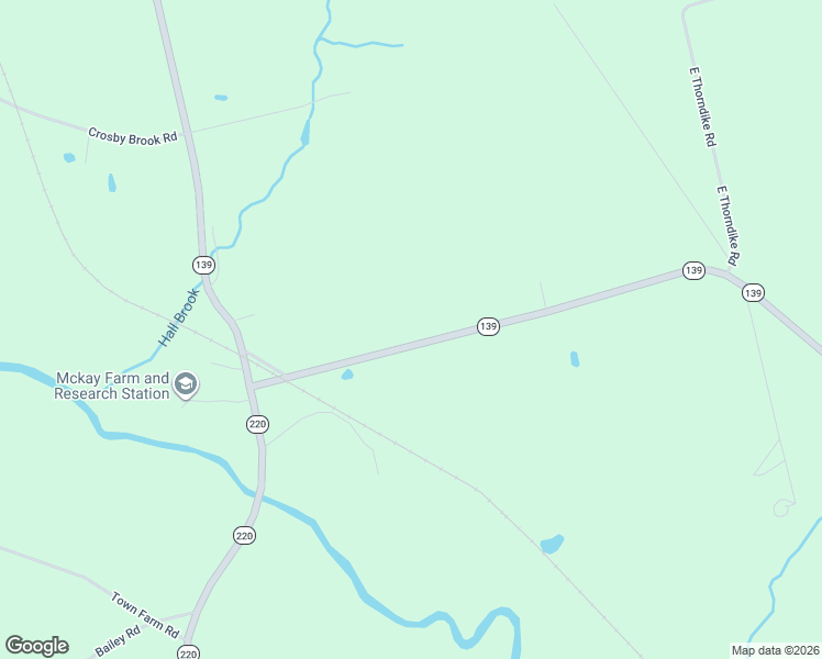 map of restaurants, bars, coffee shops, grocery stores, and more near 140 Gordon Hill Road in Thorndike