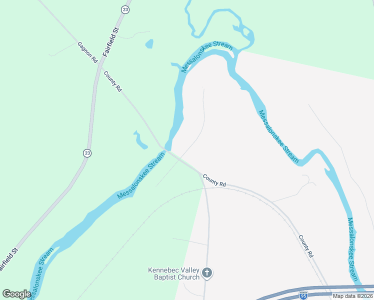 map of restaurants, bars, coffee shops, grocery stores, and more near 2 Stream View Drive in Waterville