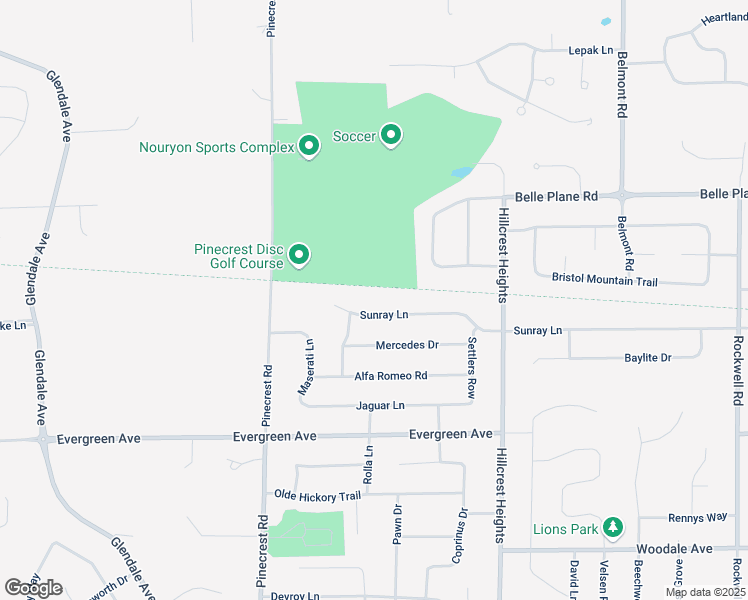 map of restaurants, bars, coffee shops, grocery stores, and more near 3155 Sunray Lane in Green Bay