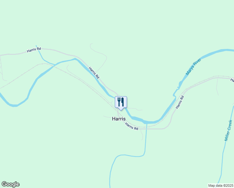 map of restaurants, bars, coffee shops, grocery stores, and more near Harris Road in Benton County