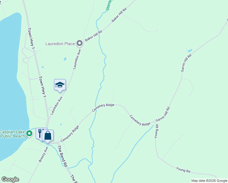 map of restaurants, bars, coffee shops, grocery stores, and more near 96 Maggies Pond Road in Greensboro