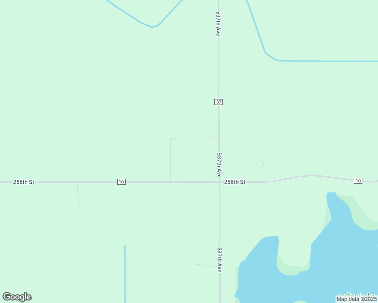 map of restaurants, bars, coffee shops, grocery stores, and more near 54046 256th Street in Winthrop