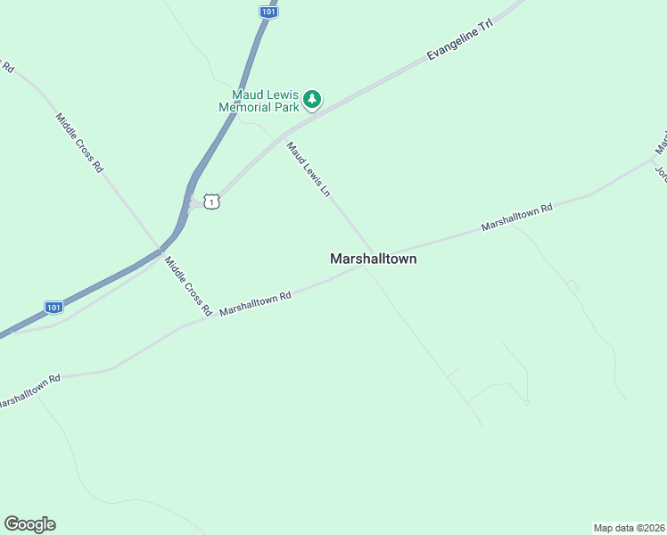 map of restaurants, bars, coffee shops, grocery stores, and more near 417 Marshalltown Road in Digby